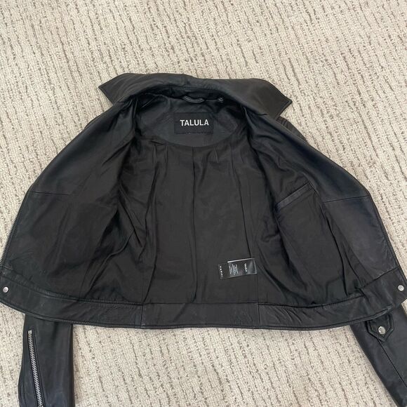Aritzia Talula Real Leather Jacket Black XXS - Picture 4 of 7